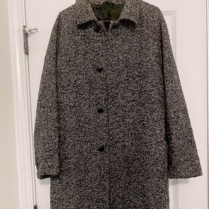 Raglan Sleeve Tweed Wool Blend Trench Coat In Confetti Donegal